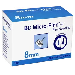 BD Micro-Fine Plus Pen Needles 31G 8mm Pack of 100