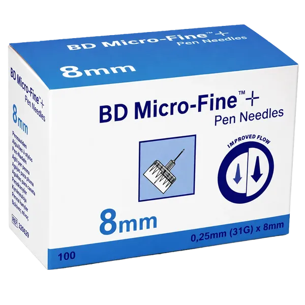 BD Micro-Fine Plus Pen Needles 31G 8mm Pack of 100