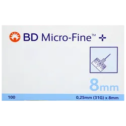 BD Micro-Fine Plus Pen Needles 31G 8mm Pack of 100