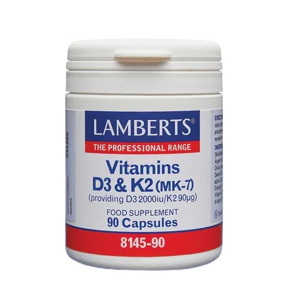 Lamberts Vitamin D3 2000iu & K2 90µg Capsules Pack of 90