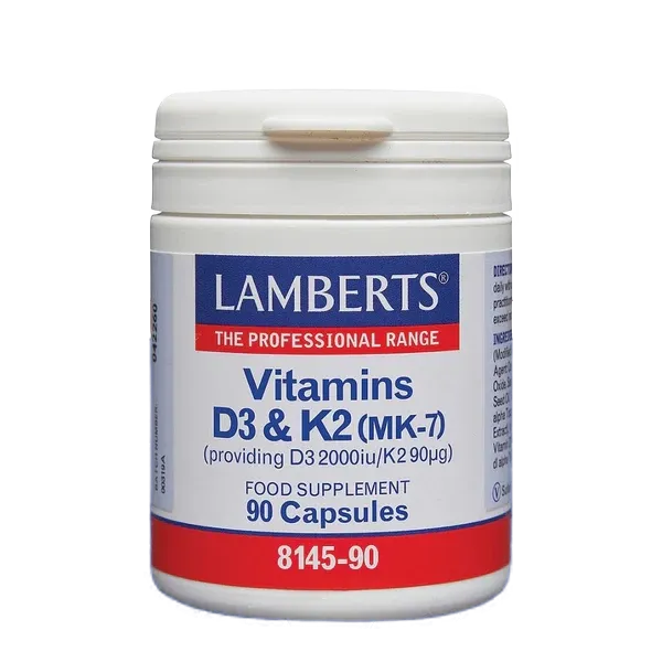 Lamberts Vitamin D3 2000iu & K2 90µg Capsules Pack of 90