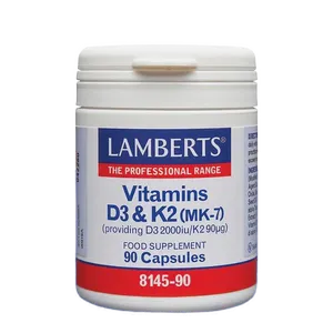 Lamberts Vitamin D3 2000iu & K2 90µg Capsules Pack of 90