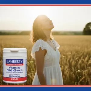 Lamberts Vitamin D3 2000iu & K2 90µg Capsules Pack of 90