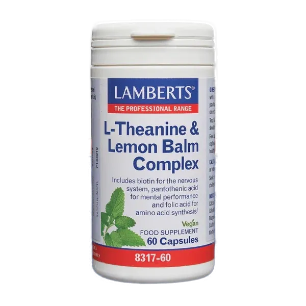 Lamberts Theanine & Lemon Balm Complex Capsules Pack of 60
