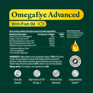 Eyetamins OmegaEye Advanced Softgels Pack of 90
