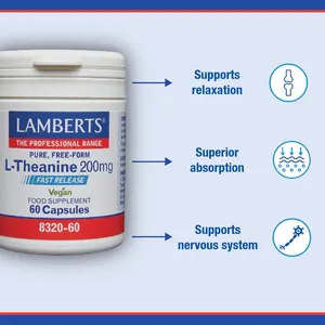 Lamberts L-Theanine 200mg Capsules Pack of 60