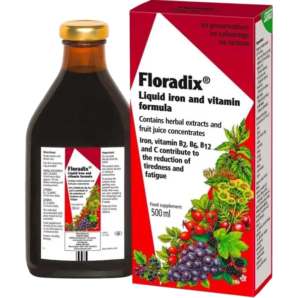 Floradix Formula Herbal Iron Extract 500ml
