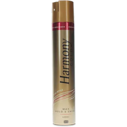 Harmony Gold Max Hold & Shine Hairspray 400ml