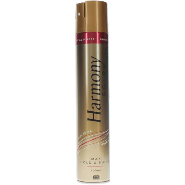 Harmony Gold Max Hold & Shine Hairspray 400ml