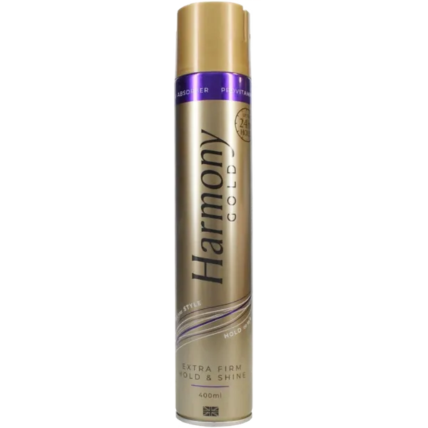 Harmony Gold Extra Firm Hold & Shine Hairspray 400ml