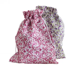 Floral Drawstring Bag