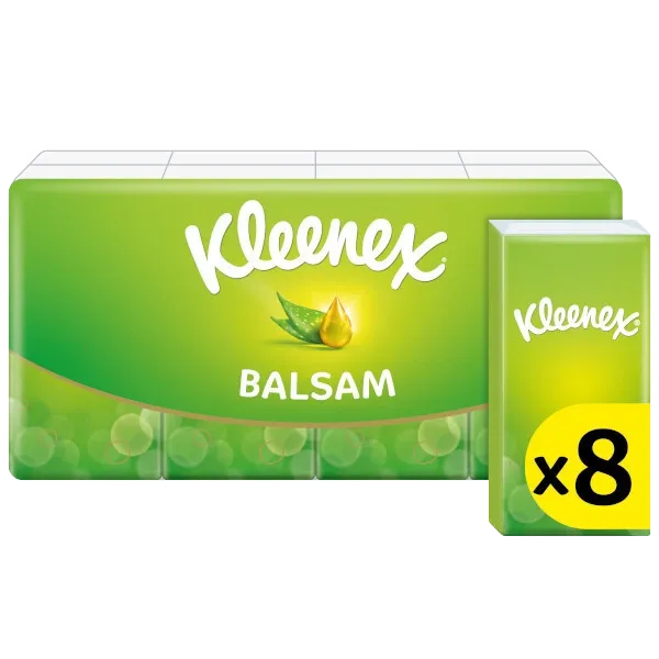 Kleenex Balsam Pocket Pack Tissues Pack of 8