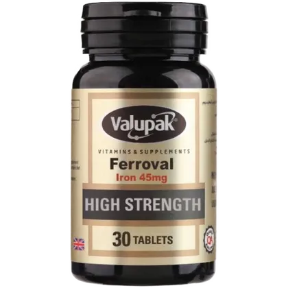 Valupak Ferroval Iron Tablets Pack of 30