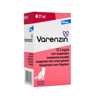 Varenzin 25mg/ml Oral Suspension for Cats 27ml