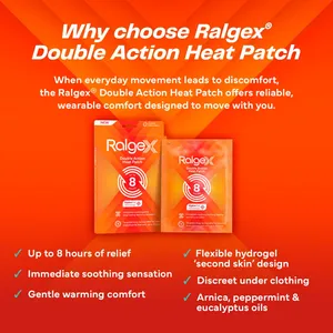 Ralgex Double Action Heat Patch Pack of 4
