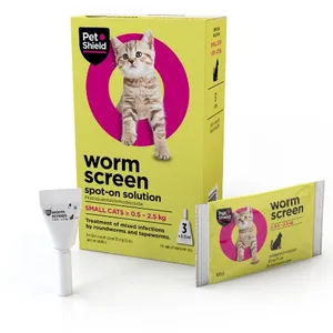 Pet Shield Worm Screen Spot-on Solution for Small Cats ≥ 0.5 - 2.5kg Pack of 3