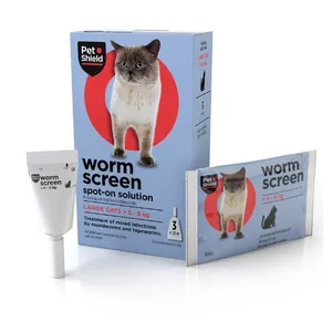 Pet Shield Worm Screen Spot-on Solution for Large Cats > 5 - 8kg Pack of 3
