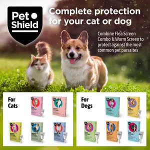 Pet Shield Worm Screen Spot-on Solution for Large Cats > 5 - 8kg Pack of 3
