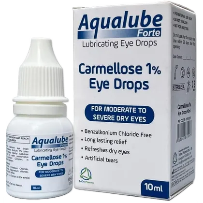 Aqualube Forte Carmellose 1% Lubricating Eye Drops 10ml