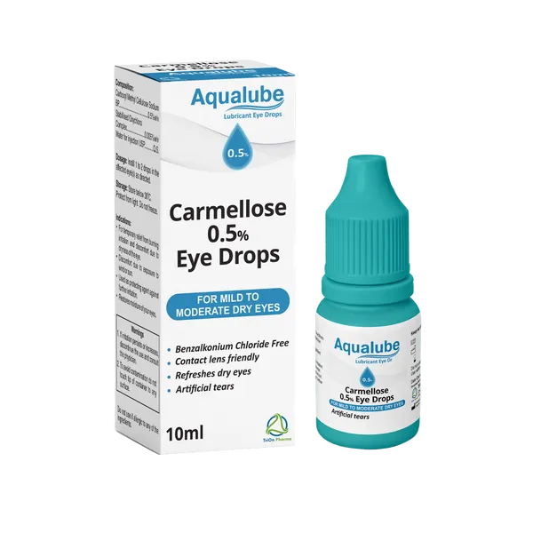 Aqualube Carmellose 0.5% Lubricating Eye Drops 10ml