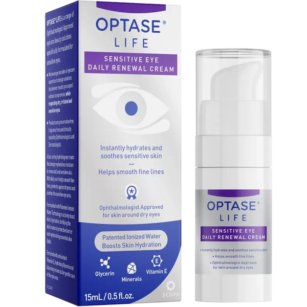 Optase Life Sensitive Eye Daily Renewal Cream 15ml