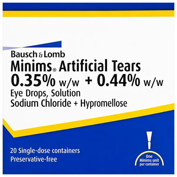 Minims Artificial Tears 0.5ml Eye Drops Pack of 20