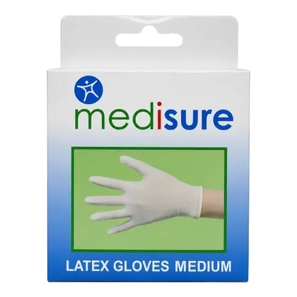 Medisure Latex Gloves Medium Pack of 10