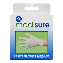 Medisure Latex Gloves Medium Pack of 10