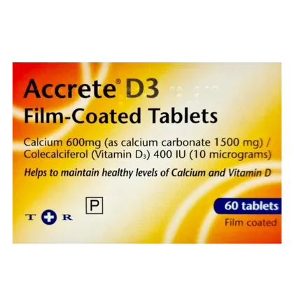Accrete D3 Film-Coated Tablets Pack of 60