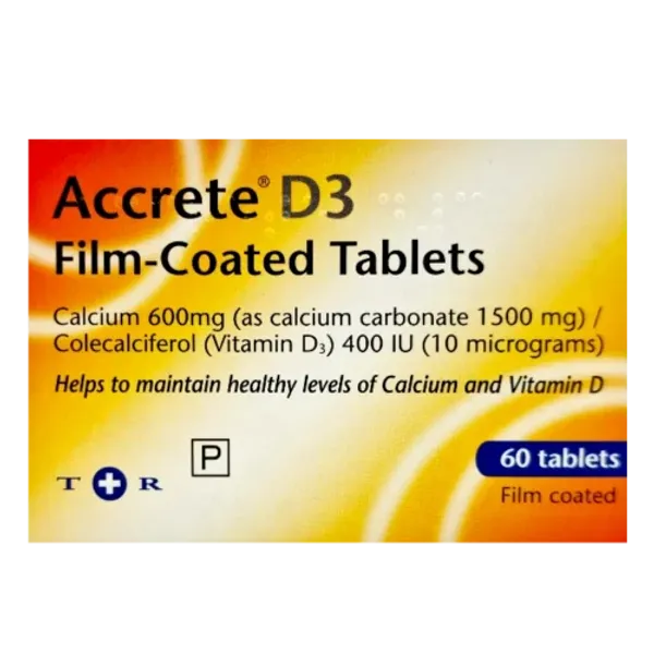 Accrete D3 Film-Coated Tablets Pack of 60