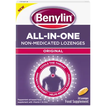Benylin All-In-One Non-Medicated Lozenges Original Pack of 24