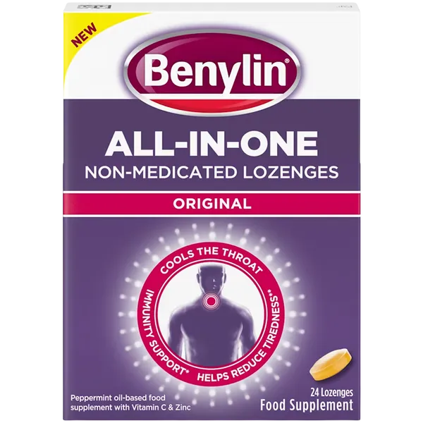 Benylin All-In-One Non-Medicated Lozenges Original Pack of 24