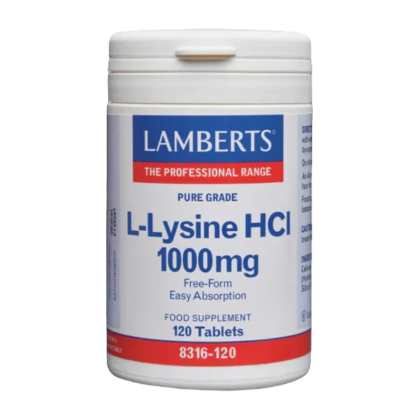Lamberts L-Lysine 1000mg Tablets Pack of 120