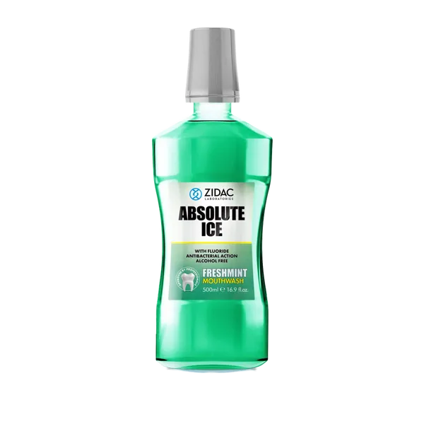 Zidac Absolute Ice Alcohol Free Freshmint Mouthwash 500ml