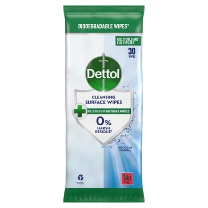 Dettol Antibacterial Cleansing Surface Wipes Pack of 30