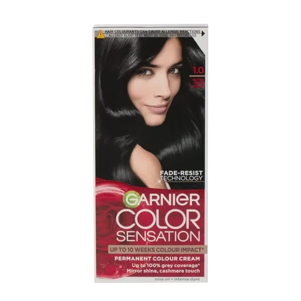 Garnier Color Sensation 1.0 Ultra Onyx Black Permanent Colour Cream