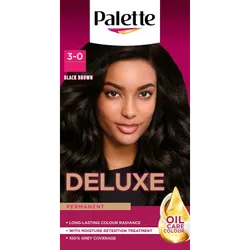 Palette Deluxe 3-0 Black Brown Oil Care Colour Permanent Hair Dye