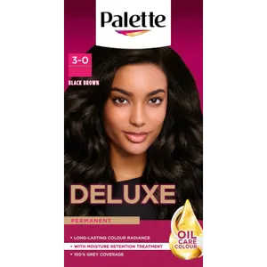 Palette Deluxe 3-0 Black Brown Oil Care Colour Permanent Hair Dye