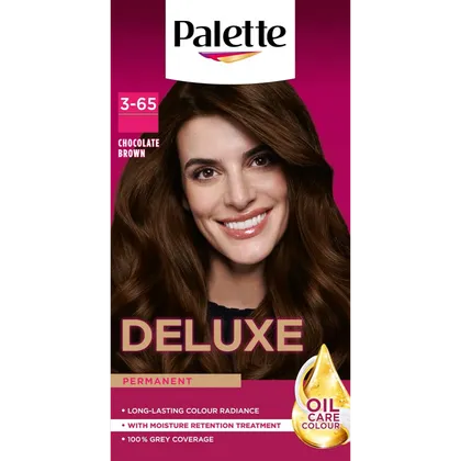 Palette Deluxe 3-65 Chocolate Brown Oil Care Colour Permanent Hair Dye