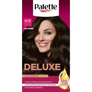 Palette Deluxe 4-0 Dark Brown Oil Care Colour Permanent Hair Dye