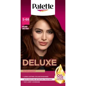 Palette Deluxe 5-68 Golden Chestnut Oil Care Colour Permanent Hair Dye