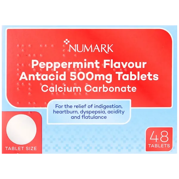 Numark Peppermint Flavour Antacid Tablets Pack of 48