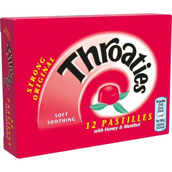 Throaties Strong Original Pastilles Pack of 12