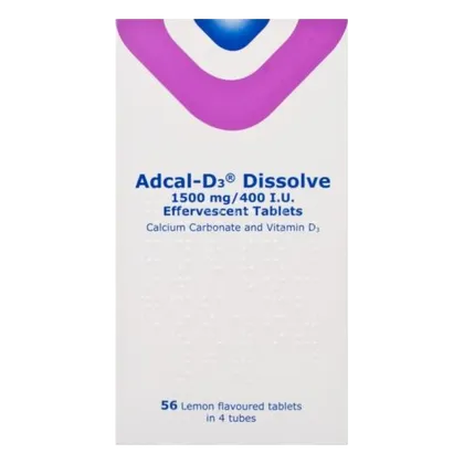 Adcal-D3 Dissolve 1500mg/400iu Effervescent Tablets Pack of 56