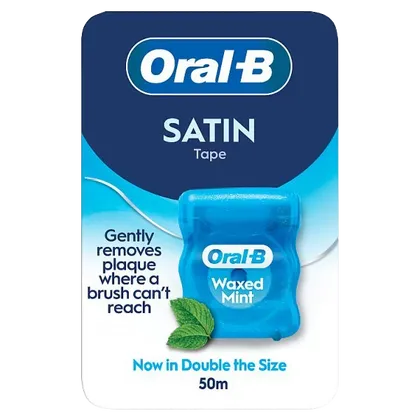 Oral B Satin Tape Dental Floss Mint 50m
