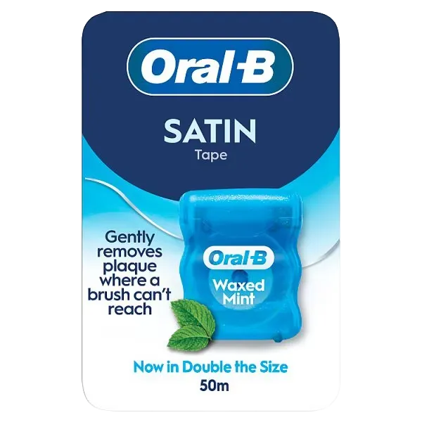 Oral B Satin Tape Dental Floss Mint 50m