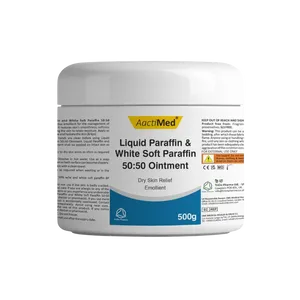 AactiMed Liquid Paraffin & White Soft Paraffin 50:50 Ointment 500g tub, front view