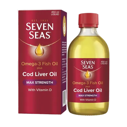 Seven Seas Cod Liver Oil Max Strength Liquid 450ml