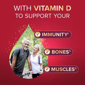 Seven Seas Cod Liver Oil Max Strength graphic: with vitamin D to support your immunity, bones and muscles