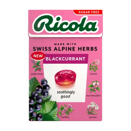 Ricola Swiss Herb Drops Blackcurrant Sugar Free 45g